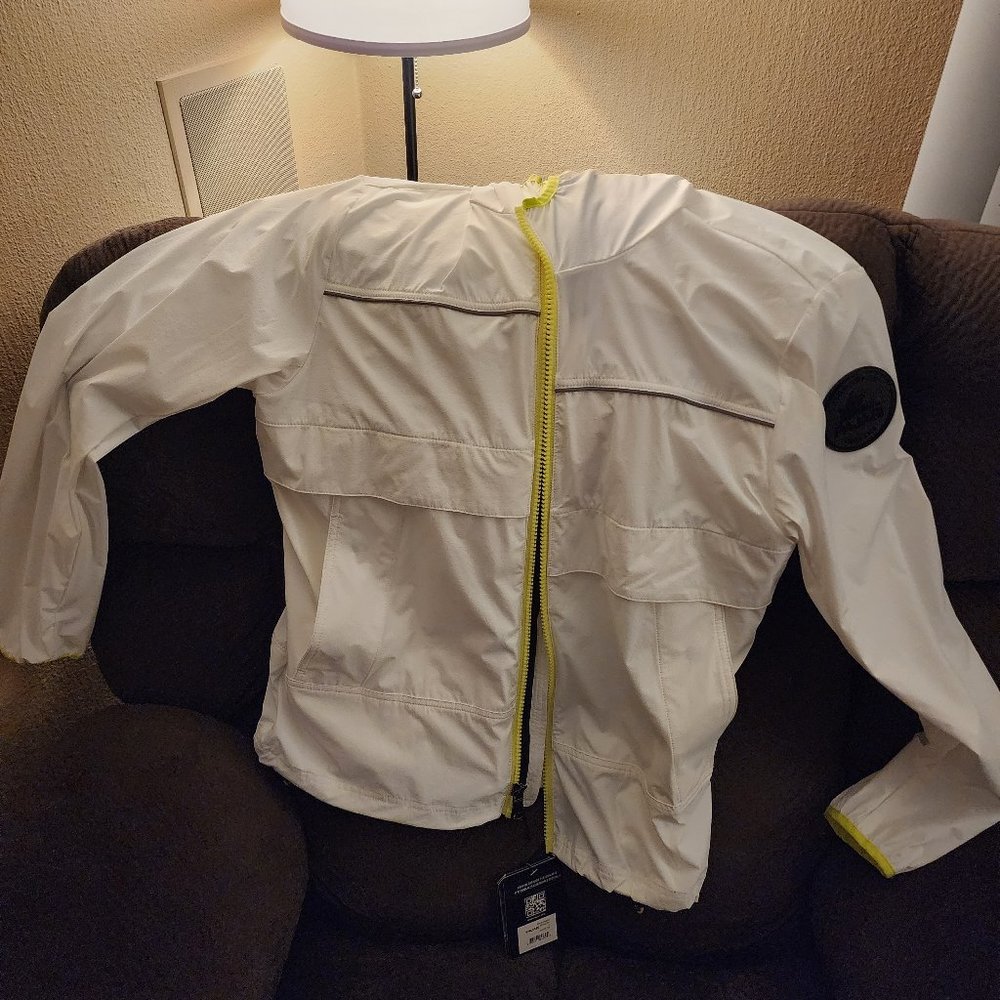 pajar white op spencer stretch rain jacket